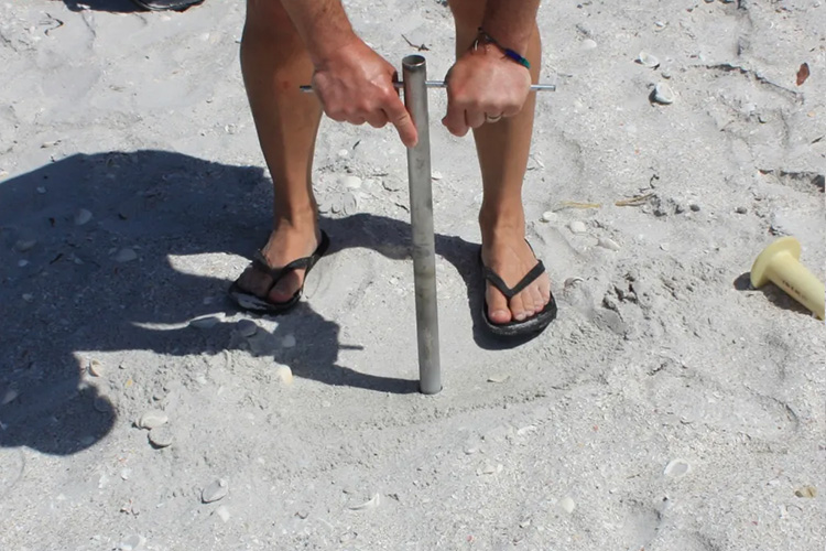Beach-Umbrella-Anchoring-System-Installation-Step-1