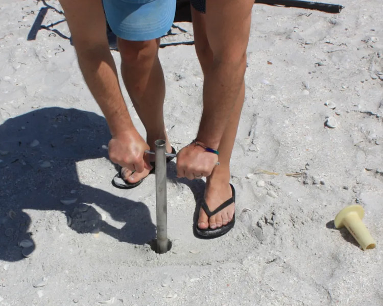Beach Umbrella Anchoring System How To Install - Repeat the steps